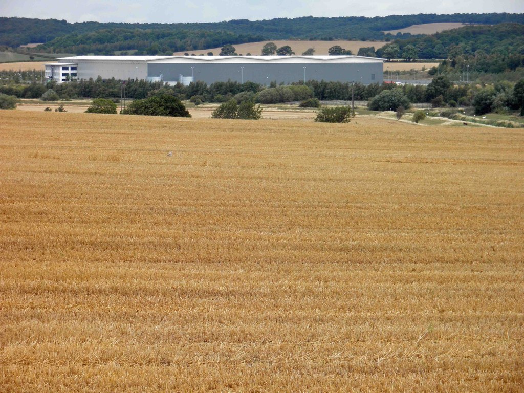 The ASOS warehouse seen from Darfield.